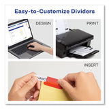 Avery® Insertable Big Tab Dividers, 8-Tab, Double-Sided Gold Edge Reinforcing, 11 x 8.5, Buff, Assorted Tabs, 1 Set (AVE11111) Set of 8