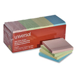 Universal® Self-Stick Note Pad Cabinet Pack, 3" x 3", Assorted Pastel Colors, 90 Sheets/Pad, 24 Pads/Pack (UNV35695) Pack of 24