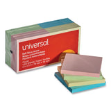 Universal® Self-Stick Note Pads, 3" x 3", Assorted Pastel Colors, 100 Sheets/Pad, 12 Pads/Pack (UNV35669) Pack of 12