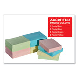 Universal® Self-Stick Note Pads, 1.5" x 2", Assorted Pastel Colors, 100 Sheets/Pad, 12 Pads/Pack (UNV35663) Pack of 12