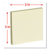Universal® Fan-Folded Self-Stick Pop-Up Note Pads, 3" x 3", Yellow, 100 Sheets/Pad, 12 Pads/Pack (UNV35664) Pack of 12