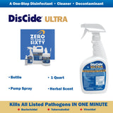 DisCide® Ultra Surface Disinfectant Cleaner Quaternary Based Trigger Spray Liquid 1 Quart Bottle Herbal Scent NonSterile (1159345_EA) 1/EA