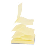 Universal® Fan-Folded Self-Stick Pop-Up Note Pads Cabinet Pack, 3" x 3", Yellow, 90 Sheets/Pad, 24 Pads/Pack (UNV35694) Pack of 24