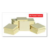 Universal® Self-Stick Note Pad Cabinet Pack, 3" x 3", Yellow, 90 Sheets/Pad, 24 Pads/Pack (UNV35693) Pack of 24