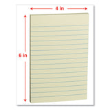 Universal® Self-Stick Note Pads, Note Ruled, 4" x 6", Yellow, 100 Sheets/Pad, 12 Pads/Pack (UNV35673) Pack of 12