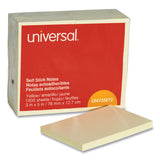Universal® Self-Stick Note Pads, 3" x 5", Yellow, 100 Sheets/Pad, 12 Pads/Pack (UNV35672) Pack of 12