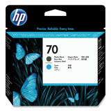 HP HP 70, (C9404A) Matte Black/Cyan Printhead (HEWC9404A) Each
