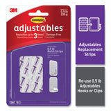 Command™ Adjustables Repositionable Mini Refill Strips, Holds up to 0.5 lb, 1.03 x 1.32, White, 18 Strips (MMM1782018ES) Each