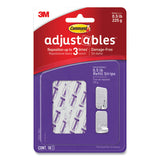 Command™ Adjustables Repositionable Mini Refill Strips, Holds up to 0.5 lb, 1.03 x 1.32, White, 18 Strips (MMM1782018ES) Each