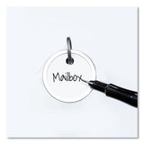 Avery® Key Tags with Split Ring, 1.25" dia, White, 50/Pack (AVE11025) Pack of 50