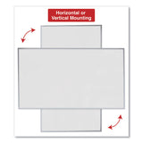 Universal® Deluxe Melamine Dry Erase Board, 72 x 48, Melamine White Surface, Silver Anodized Aluminum Frame (UNV43626) Each