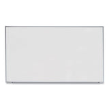 Universal® Deluxe Melamine Dry Erase Board, 72 x 48, Melamine White Surface, Silver Anodized Aluminum Frame (UNV43626) Each