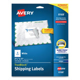 Avery® Shipping Labels w/ TrueBlock Technology, Inkjet Printers, 3.5 x 5, White, 4/Sheet, 25 Sheets/Pack (AVE8168) Pack of 100