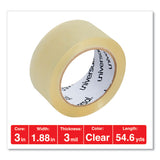 Universal® Heavy-Duty Box Sealing Tape, 3" Core, 1.88" x 54.6 yds, Clear, 6/Box (UNV93000) Box of 6