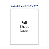 Avery® Shipping Labels with TrueBlock Technology, Laser Printers, 8.5 x 11, White, 25/Pack (AVE5265) Pack of 25