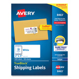 Avery® Shipping Labels w/ TrueBlock Technology, Inkjet Printers, 2 x 4, White, 10/Sheet, 100 Sheets/Box (AVE8463) Box of 1000