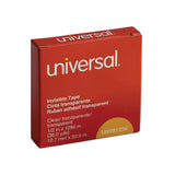 Universal® Invisible Tape, 1" Core, 0.5" x 36 yds, Clear (UNV81236) 1 Roll