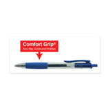 Universal™ Comfort Grip Gel Pen, Retractable, Medium 0.7 mm, Blue Ink, Clear/Blue Barrel, Dozen (UNV39913) 1 Dozen