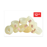 Universal® Invisible Tape, 1" Core, 0.75" x 83.33 ft, Clear, 12/Pack (UNV83412) Pack of 12