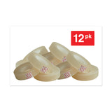 Universal® Invisible Tape, 1" Core, 0.5" x 36 yds, Clear, 12/Pack (UNV81236VP) 12 Rolls