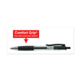 Universal™ Comfort Grip Gel Pen, Retractable, Medium 0.7 mm, Black Ink, Clear/Black Barrel, Dozen (UNV39912) 1 Dozen