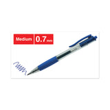 Universal™ Comfort Grip Gel Pen, Retractable, Medium 0.7 mm, Blue Ink, Clear/Blue Barrel, Dozen (UNV39913) 1 Dozen