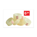 Universal® Invisible Tape, 1" Core, 0.75" x 83.33 ft, Clear, 6/Pack (UNV83410) Pack of 6