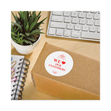 Avery® Permanent Laser Print-to-the-Edge ID Labels w/SureFeed, 2 1/2"dia, White, 300/PK (AVE5294) Pack of 300