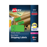 Avery® High-Visibility Permanent Laser ID Labels, 2 x 4, Neon Green, 1000/Box (AVE5976) Box of 1000
