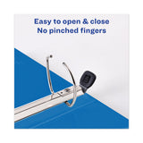Avery® Heavy-Duty View Binder with DuraHinge and Locking One Touch EZD Rings, 3 Rings, 4" Capacity, 11 x 8.5, Pacific Blue (AVE79814) Each