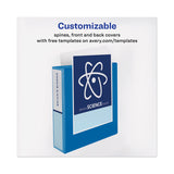 Avery® Heavy-Duty View Binder with DuraHinge and One Touch EZD Rings, 3 Rings, 1.5" Capacity, 11 x 8.5, Pacific Blue (AVE79775) Each