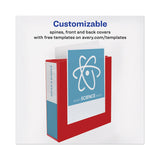 Avery® Heavy-Duty View Binder with DuraHinge and Locking One Touch EZD Rings, 3 Rings, 5" Capacity, 11 x 8.5, Red (AVE79327) Each