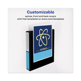 Avery® Heavy-Duty View Binder with DuraHinge and One Touch EZD Rings, 3 Rings, 1.5" Capacity, 11 x 8.5, Black (AVE79695) Each