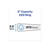 Avery® Heavy-Duty View Binder with DuraHinge and Locking One Touch EZD Rings, 3 Rings, 3" Capacity, 11 x 8.5, Purple (AVE79810) Each