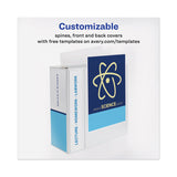 Avery® Heavy-Duty View Binder with DuraHinge and Locking One Touch EZD Rings, 3 Rings, 5" Capacity, 11 x 8.5, Navy Blue (AVE79806) Each