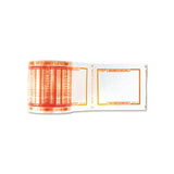 Scotch® Pouch Tape, 3" Core, 5" x 6", Transparent, Orange Border (MMM82405) Roll of 500