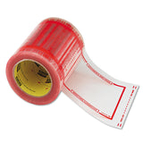 Scotch® Pouch Tape, 3" Core, 5" x 6", Transparent, Orange Border (MMM82405) Roll of 500