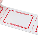 Scotch® Pouch Tape, 3" Core, 5" x 6", Transparent, Orange Border (MMM82405) Roll of 500