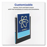 Avery® Heavy-Duty View Binder with DuraHinge and One Touch Slant Rings, 3 Rings, 0.5" Capacity, 11 x 8.5, Black (AVE79766) Each