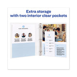 Avery® Framed View Heavy-Duty Binders, 3 Rings, 1.5" Capacity, 11 x 8.5, White (AVE68060) Each