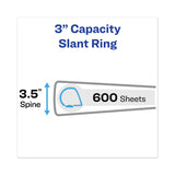 Avery® TouchGuard Protection Heavy-Duty View Binders with Slant Rings, 3 Rings, 3" Capacity, 11 x 8.5, White (AVE17144) Each