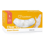 CareStock™ Exam Glove Large NonSterile Vinyl Standard Cuff Length Smooth Clear Not Rated (1230909_CS) 1000/CS