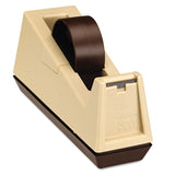 Scotch® Heavy-Duty Weighted Desktop Tape Dispenser, 3" Core, Plastic, Putty/Brown (MMMC25) Each