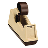 Scotch® Heavy-Duty Weighted Desktop Tape Dispenser, 3" Core, Plastic, Putty/Brown (MMMC25) Each