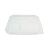 World Centric® PLA Lids for Fiber Bento Box Containers, Five Compartments, 12.1 x 9.8 x 0.8, Clear, Plastic, 300/Carton (WORTRLCSBB) Case of 300