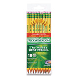 Dixon Pre-Sharpened Pencil, HB (#2), Black Lead, Yellow Barrel, 18/Pack (DIX13818) Pack of 18