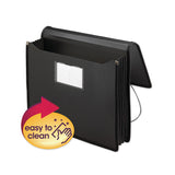 Smead™ Poly Premium Wallets, 5.25" Expansion, 1 Section, Elastic Cord Closure, Letter Size, Black (SMD71500) Each
