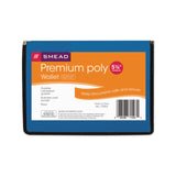 Smead™ Poly Premium Wallets, 5.25" Expansion, 1 Section, Elastic Cord Closure, Letter Size, Navy Blue (SMD71503) Each