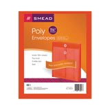 Smead™ Poly String and Button Interoffice Envelopes, Open-End (Vertical), 9.75 x 11.63, Transparent Red, 5/Pack (SMD89547) Pack of 5 Envelopes