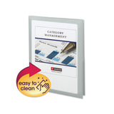Smead™ Frame View Poly Two-Pocket Folder, 100-Sheet Capacity, 11 x 8.5, Clear/Oyster, 5/Pack (SMD87706) Pack of 5